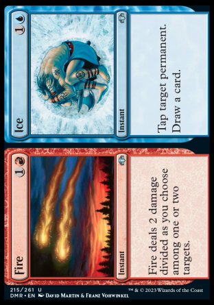 (215) Magic The Gathering Dominaria Remastered Single: Fire // Ice Holo Uncommon