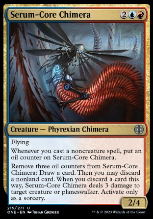 (215) Magic The Gathering Phyrexia: All Will Be One Single: Serum-Core Chimera  Uncommon