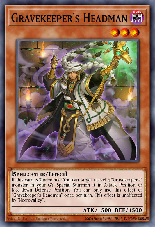(163) YuGiOh TCG MP19: 2019 Gold Sarcophagus Tin Mega Pack Single: Gravekeeper's Headman  Common