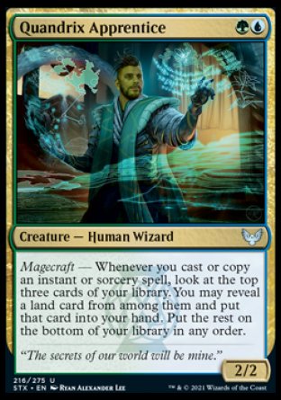 (216) Magic The Gathering Strixhaven: School of Mages Single: Quandrix Apprentice  Uncommon