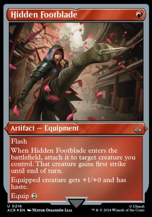 (216) Magic The Gathering Universes Beyond: Assassin's Creed: Extras Single: Hidden Footblade  Uncommon