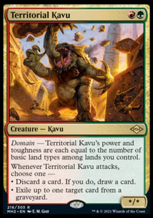 (216) Magic The Gathering Modern Horizons 2 Single: Territorial Kavu  Rare
