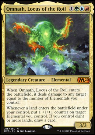 (216/280) Magic The Gathering Core 2020 Single: Omnath, Locus of the Roil  Mythic