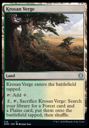 (216) Magic The Gathering Commander: Dominaria United Single: Krosan Verge  Uncommon