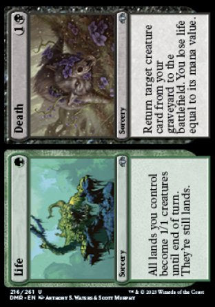 (216) Magic The Gathering Dominaria Remastered Single: Life // Death Holo Uncommon