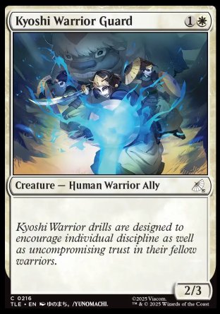 (216) Magic The Gathering Magic: The Gathering | Avatar: The Last Airbender: Eternal Single: Kyoshi Warrior Guard Holo Common