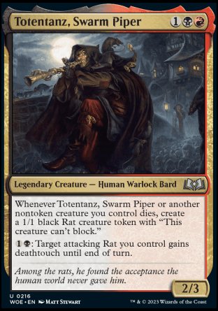 (216) Magic The Gathering Wilds of Eldraine Single: Totentanz, Swarm Piper  Uncommon
