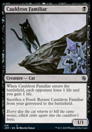 (216) Magic The Gathering Jumpstart Single: Cauldron Familiar  Common
