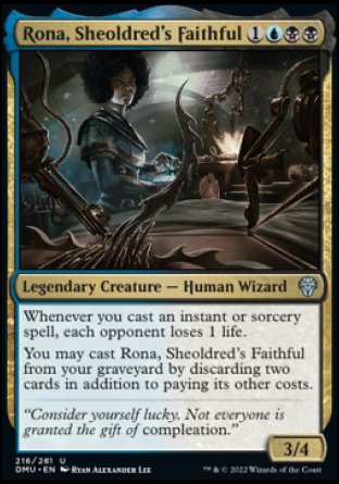 (216) Magic The Gathering Dominaria United Single: Rona, Sheoldred's Faithful Holo Uncommon