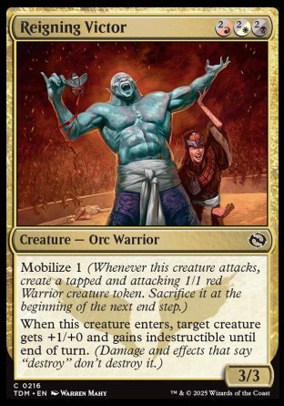 (216) Magic The Gathering Tarkir: Dragonstorm Single: Reigning Victor Holo Common