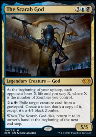 (216/332) Magic The Gathering Double Masters Single: The Scarab God Holo Mythic