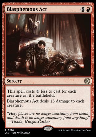 (216) Magic The Gathering Commander: The Lost Caverns of Ixalan Single: Blasphemous Act  Rare
