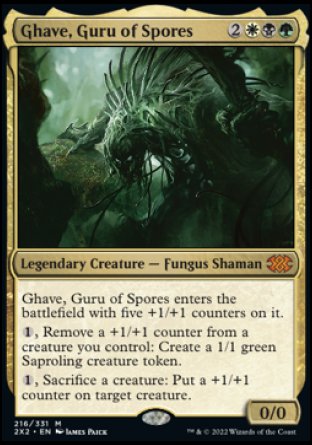 (216) Magic The Gathering Double Masters 2022 Single: Ghave, Guru of Spores  Mythic