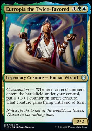 (216/254) Magic The Gathering Theros Beyond Death Single: Eutropia the Twice-Favored Holo Uncommon