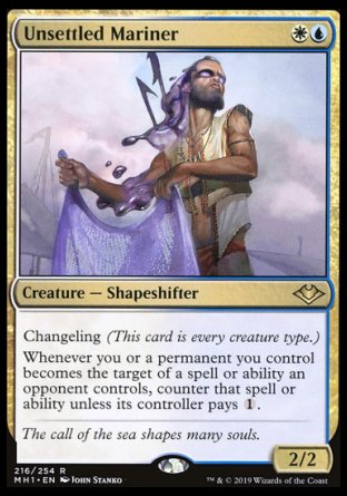 (216/254) Magic The Gathering Modern Horizons Single: Unsettled Mariner  Rare