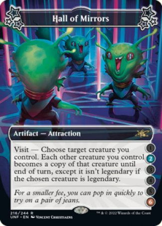 (216) Magic The Gathering Unfinity Single: Hall of Mirrors (V.1)  Rare