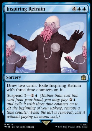 (216) Magic The Gathering Universes Beyond: Doctor Who Single: Inspiring Refrain Holo Rare