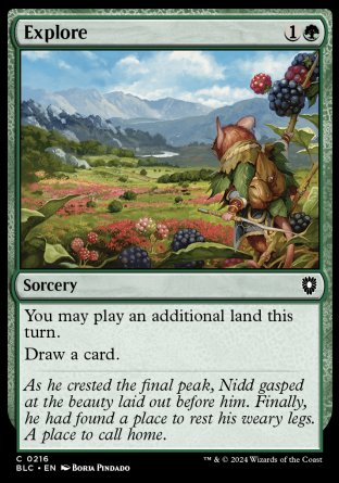 (216) Magic The Gathering Commander: Bloomburrow Single: Explore  Common