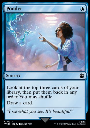 (217) Magic The Gathering Universes Beyond: Doctor Who Single: Ponder Holo Common