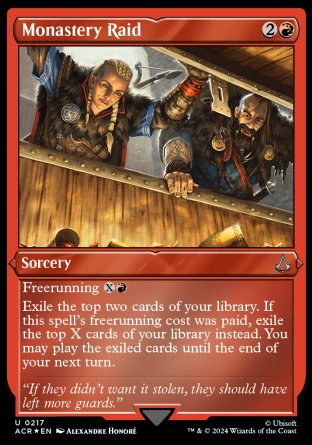 (217) Magic The Gathering Universes Beyond: Assassin's Creed: Extras Single: Monastery Raid  Uncommon