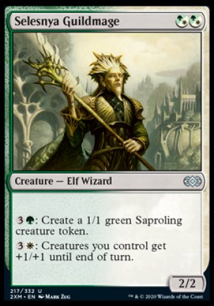 (217/332) Magic The Gathering Double Masters Single: Selesnya Guildmage Holo Uncommon