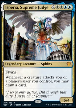 (217/322) Magic The Gathering Commander: Ikoria Single: Isperia, Supreme Judge Holo Mythic