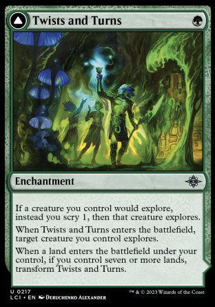 (217) Magic The Gathering The Lost Caverns of Ixalan Single: Twists and Turns // Mycoid Maze Holo Uncommon