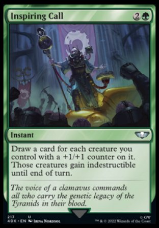 (217) Magic The Gathering Universes Beyond: Warhammer 40000 Single: Inspiring Call  Uncommon
