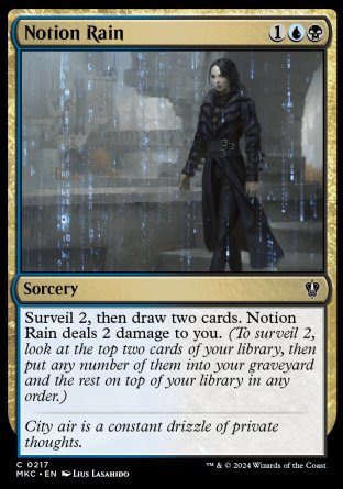 (217) Magic The Gathering Commander: Murders at Karlov Manor Single: Notion Rain  Common