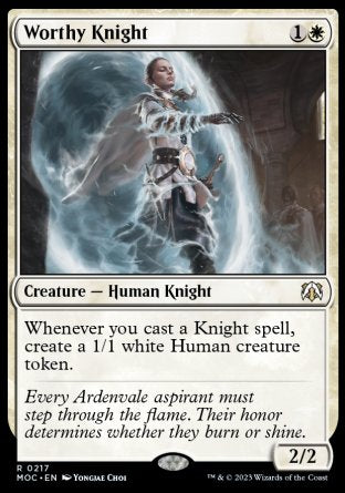 (217) Magic The Gathering Commander: March of the Machine Single: Worthy Knight  Rare