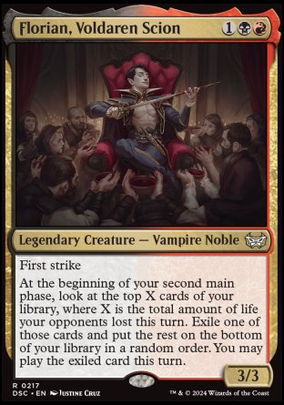 (217) Magic The Gathering Commander: Duskmourn: House of Horror Single: Florian, Voldaren Scion  Rare
