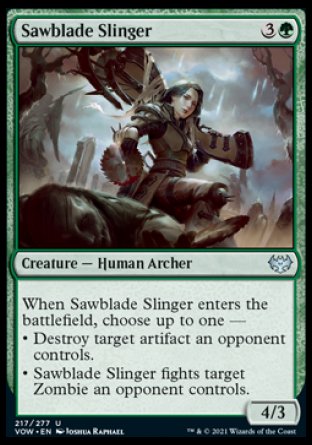 (217) Magic The Gathering Innistrad: Crimson Vow Single: Sawblade Slinger Holo Uncommon
