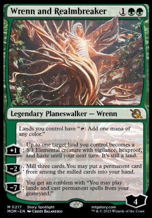 (217) Magic The Gathering March of the Machine Single: Wrenn and Realmbreaker  Mythic