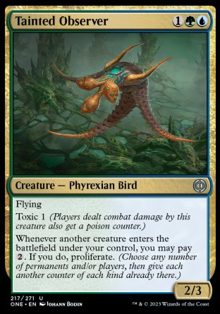(217) Magic The Gathering Phyrexia: All Will Be One Single: Tainted Observer Holo Uncommon