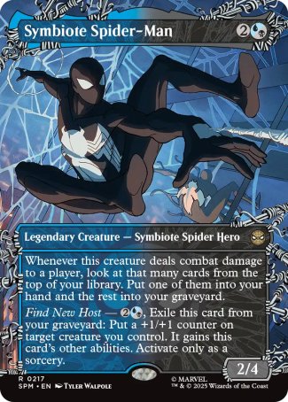 (217) Magic The Gathering Magic: The Gathering | Marvel's Spider-Man: Extras Single: Symbiote Spider-Man  Rare