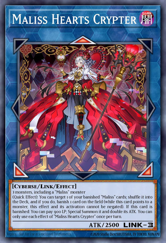 (016) YuGiOh TCG 25LP: Limited Pack World Championship 2025 Single: Maliss Q Hearts Crypter (V.3 - Secret Rare)  Secret Rare
