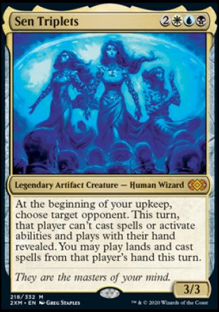 (218/332) Magic The Gathering Double Masters Single: Sen Triplets Holo Mythic