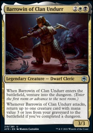 (218) Magic The Gathering Adventures in the Forgotten Realms Single: Barrowin of Clan Undurr  Uncommon