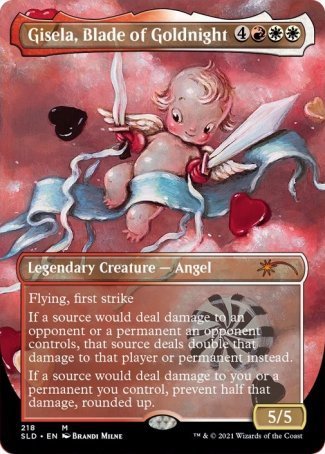 (218) Magic The Gathering Secret Lair Drop Series Single: Gisela, Blade of Goldnight Holo Mythic