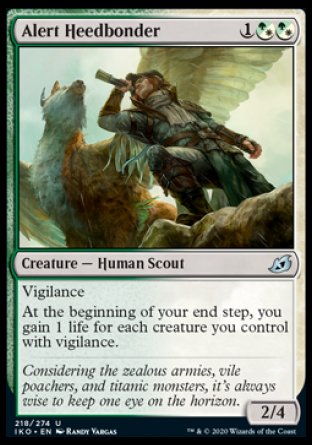 (218/274) Magic The Gathering Ikoria: Lair of Behemoths Single: Alert Heedbonder Holo Uncommon