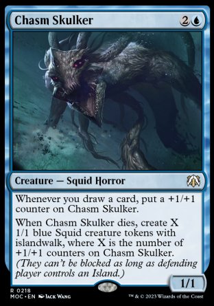 (218) Magic The Gathering Commander: March of the Machine Single: Chasm Skulker  Rare