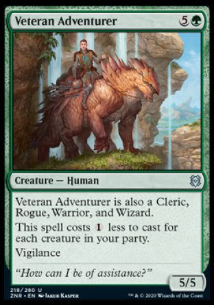 (218/280) Magic The Gathering Zendikar Rising Single: Veteran Adventurer  Uncommon