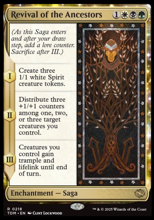 (218) Magic The Gathering Tarkir: Dragonstorm: Promos Single: Revival of the Ancestors (V.2)  Holo Rare