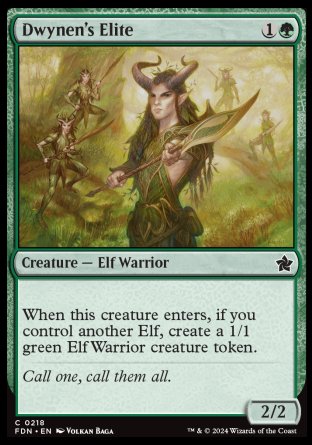 (218) Magic The Gathering Magic: The Gathering Foundations Single: Dwynen's Elite Holo Common