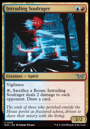 (218) Magic The Gathering Duskmourn: House of Horror Single: Intruding Soulrager  Uncommon