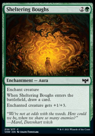 (218) Magic The Gathering Innistrad: Crimson Vow Single: Sheltering Boughs Holo Common