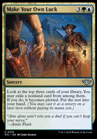 (218) Magic The Gathering Outlaws of Thunder Junction Single: Make Your Own Luck  Holo Uncommon