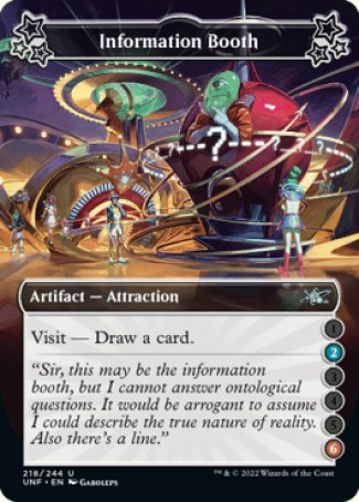 (218) Magic The Gathering Unfinity Single: Information Booth (V.2) Holo Uncommon