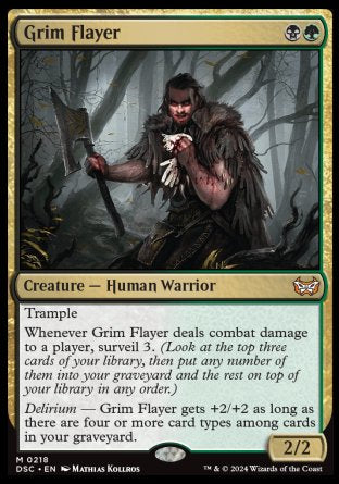 (218) Magic The Gathering Commander: Duskmourn: House of Horror Single: Grim Flayer  Mythic