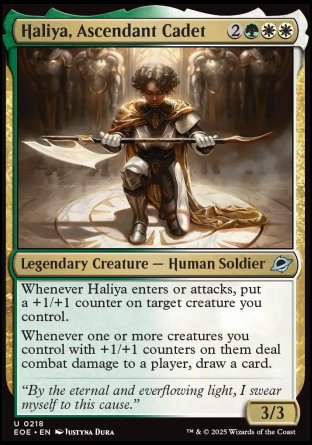 (218) Magic The Gathering Edge of Eternities Single: Haliya, Ascendant Cadet  Uncommon